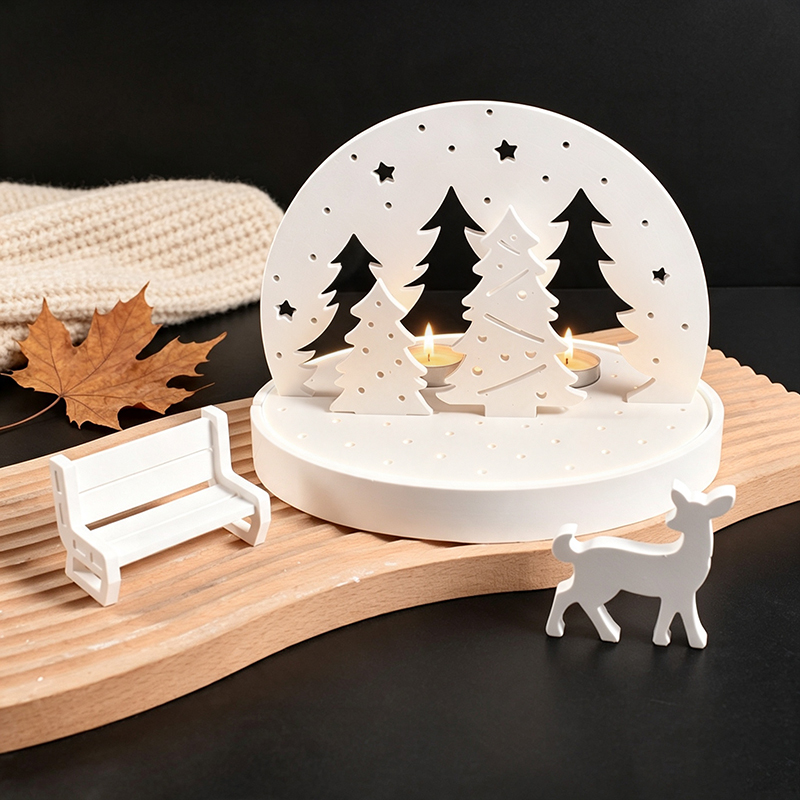 Resin Art Tool Kit - Christmas Elk Tealight Candle Holder Silicone
