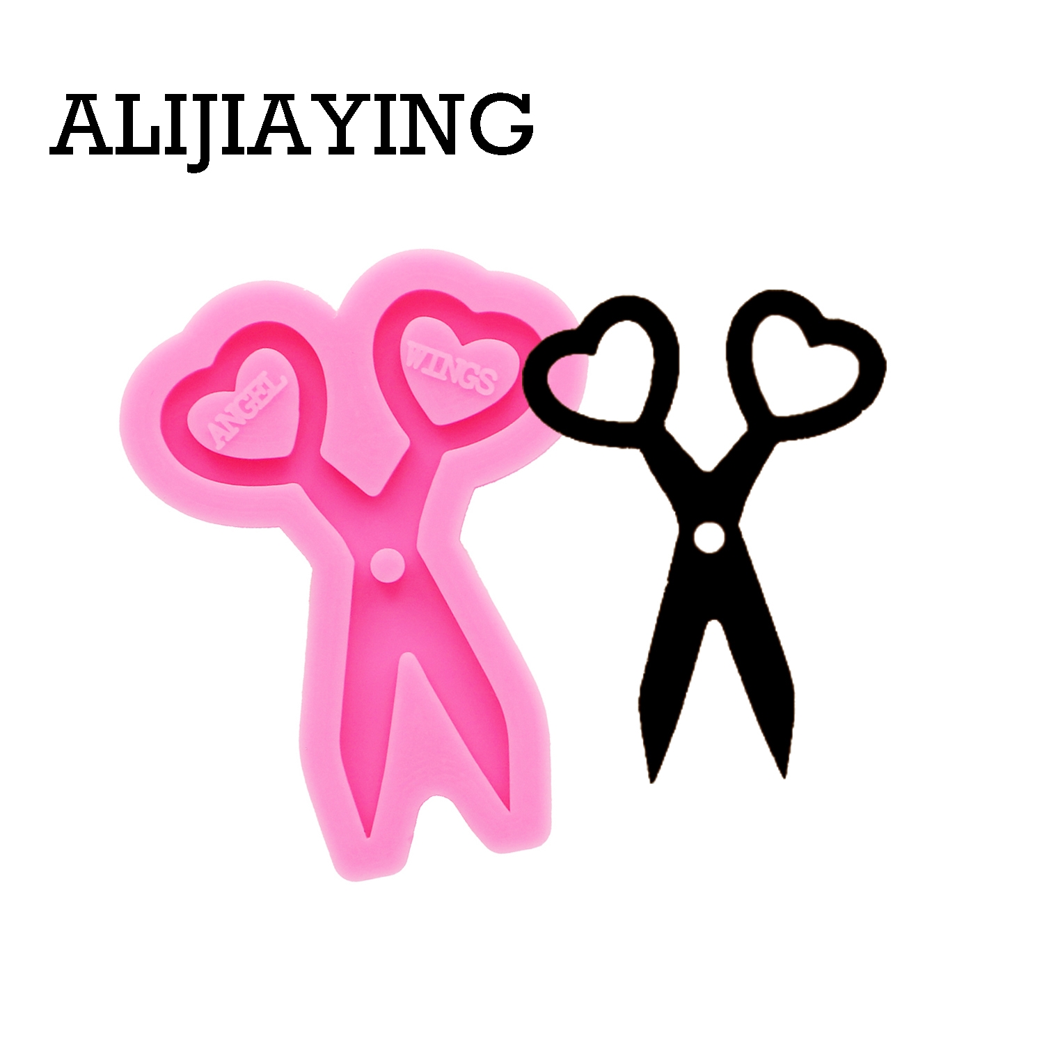 Resin Art Keychain Design - DY0263 Smooth art design mini scissors
