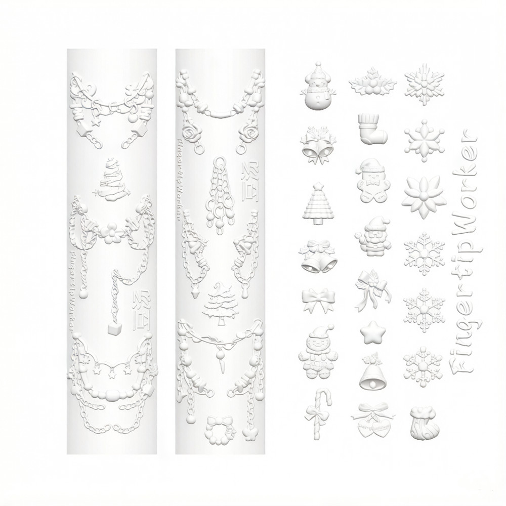 Resin Art Template - Christmas 3D Silicone Mold for Nail