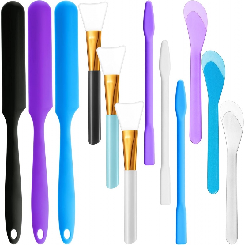 Resin Art Tool Kit - 12Silicone Stirring Rod Set，Silicone epoxy brush，Stirring