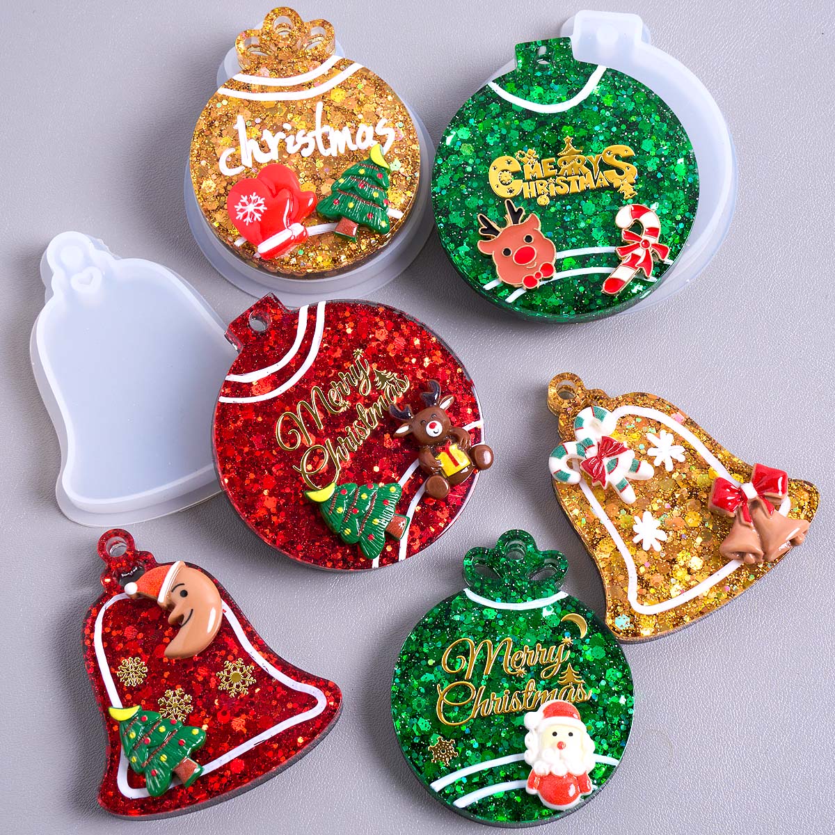Resin Art Products - Xmas Tag Pendant Silicone Mold DIY