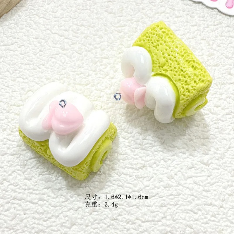 Resin Art Products - 10Pcs Mini Simulated Cute Cake Resin