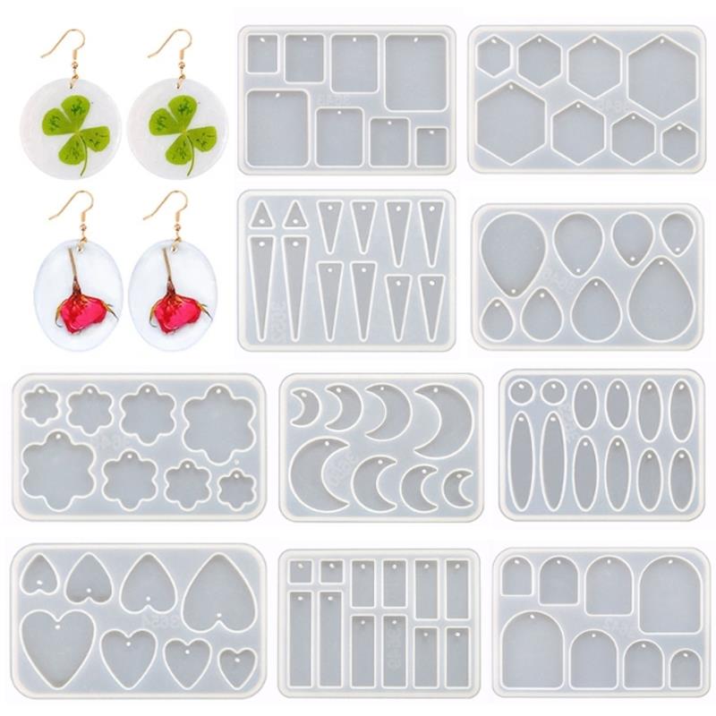 Resin Art Tool Kit - Silicone Earring Mold Earring Resin Mold