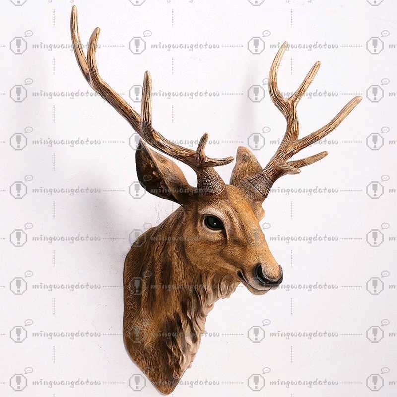Resin Art Wall - Faux Deer Head 17 inch Faux