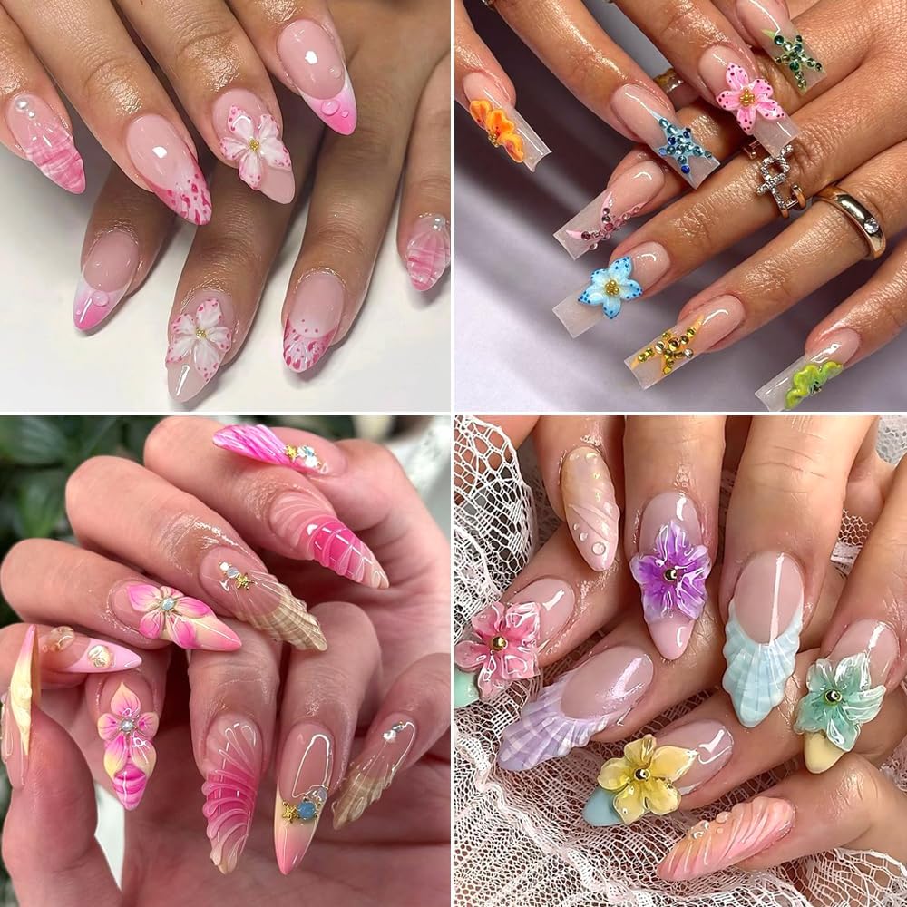 3D Flowers Nail Mold DIY Silic - Resin Art Template ulasan dan harga
