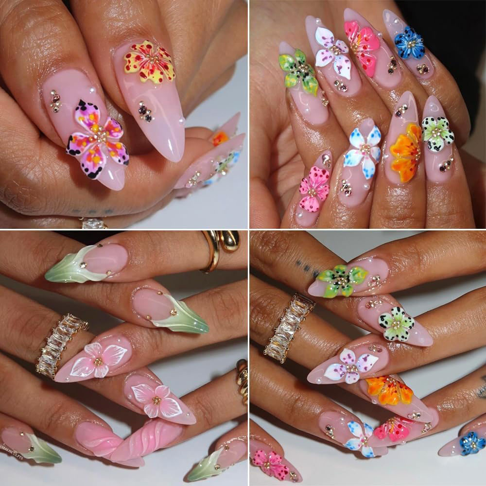 3D Flowers Nail Mold DIY Silic - Resin Art Template ulasan dan harga