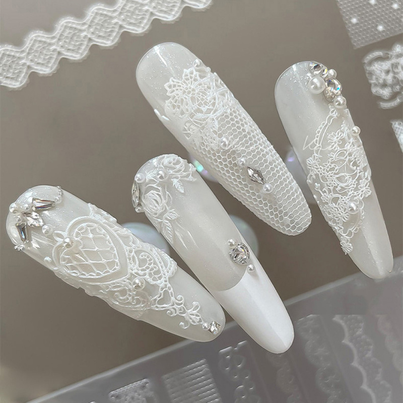 1pc Lace 3D Silicone Nail Mold - Resin Art Template ulasan dan harga