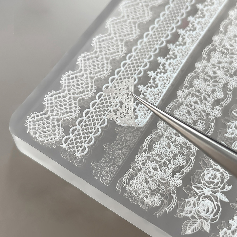 1pc Lace 3D Silicone Nail Mold - Resin Art Template ulasan dan harga