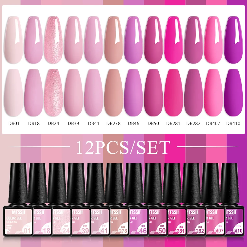 MTSSII 12Pcs/Set Nude Skin Col - Uv Lamp Nail Resin ulasan dan harga