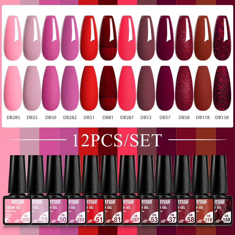 MTSSII 12Pcs/Set Nude Skin Col - Uv Lamp Nail Resin ulasan dan harga