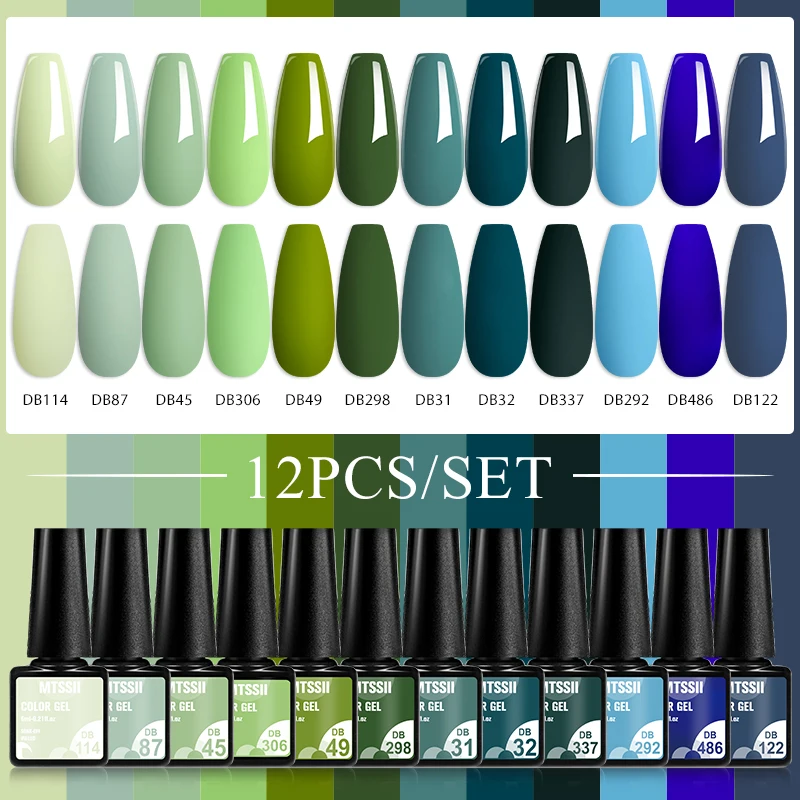 MTSSII 12Pcs/Set Nude Skin Col - Uv Lamp Nail Resin ulasan dan harga