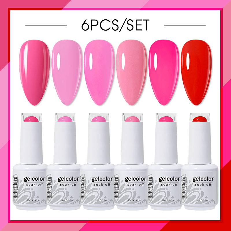 Arte Clavo Gel Nail Polish Set - Uv Lamp Nail Resin ulasan dan harga