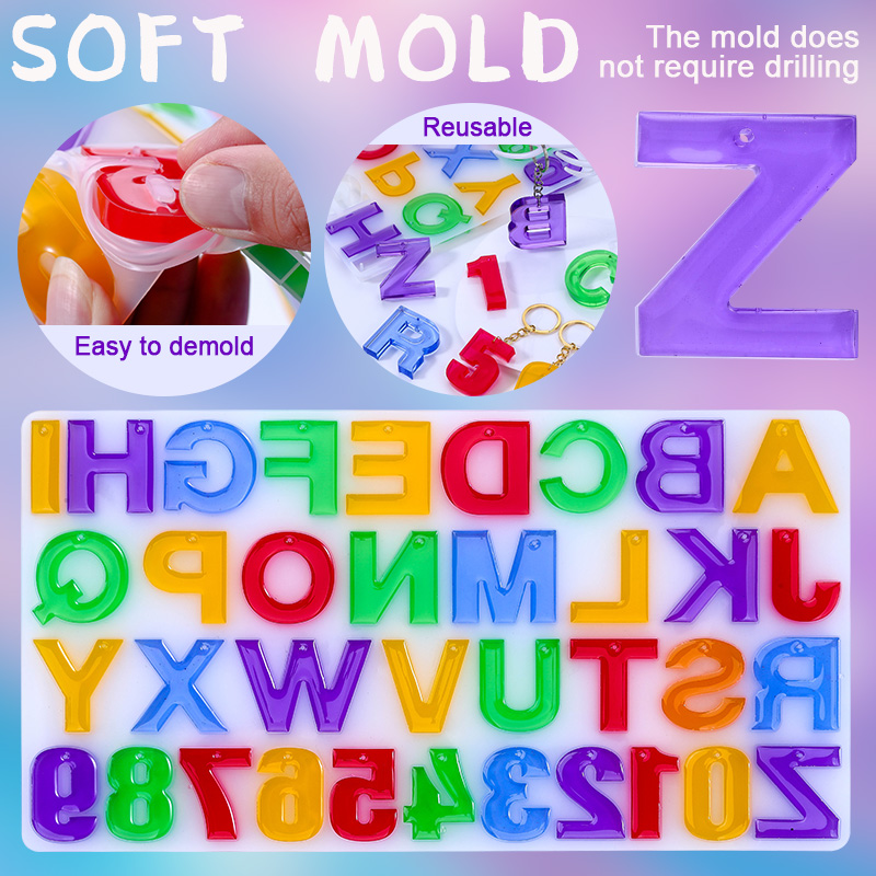Epoxy Resin Kit for Beginner,C - Resin Art Letter Keychain ulasan dan harga