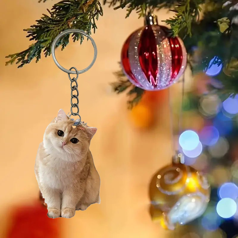 Black And White Cat Keychain 2 - Resin Art Keychain Design ulasan dan harga