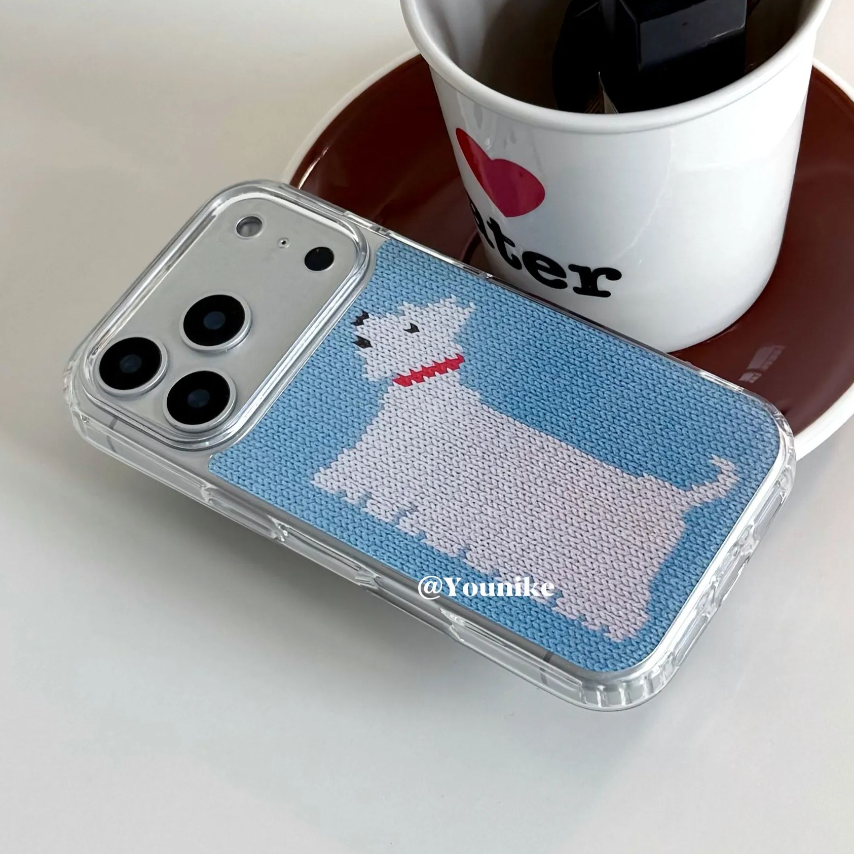 Korean Ins Knitted Printed Wes - Resin Art Phone Case ulasan dan harga