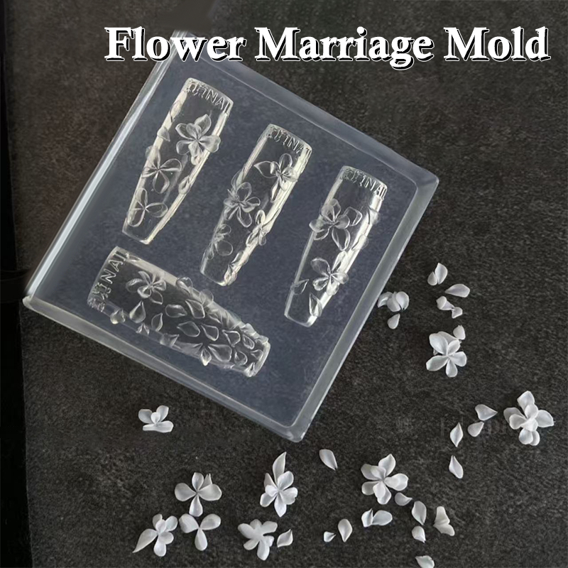 **1PC 3D Flowers Nail Mold DIY - Resin Art Template ulasan dan harga