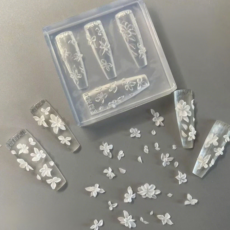 [J] 3D Flowers Nail Mold DIY S - Resin Art Template ulasan dan harga