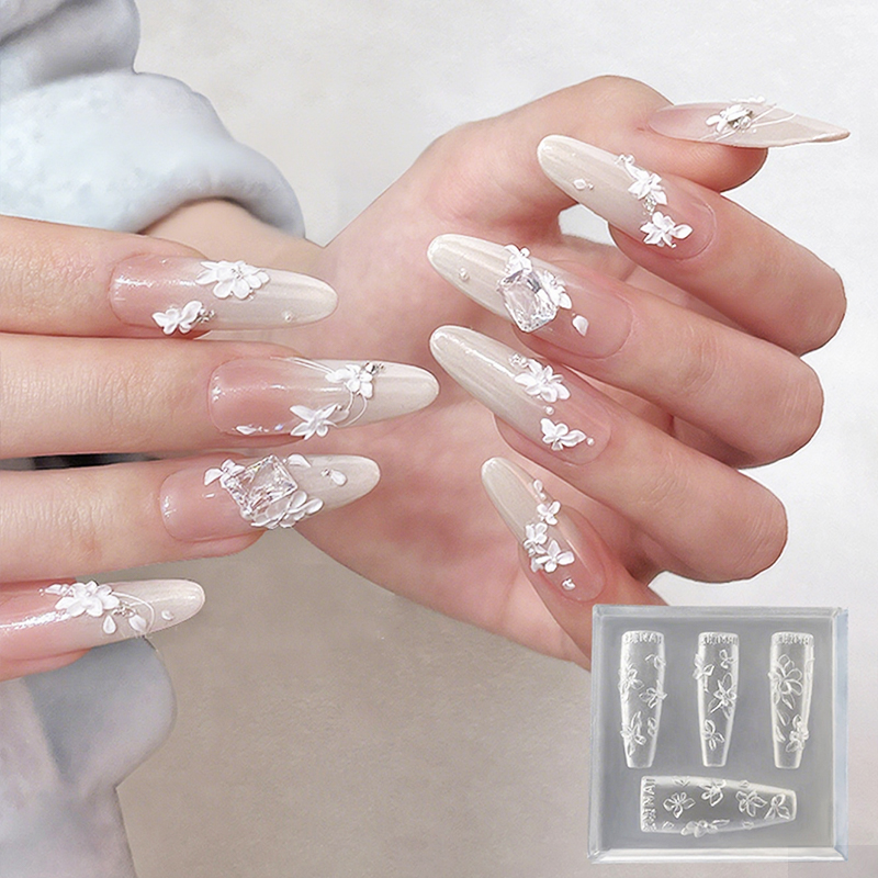 [J] 3D Flowers Nail Mold DIY S - Resin Art Template ulasan dan harga