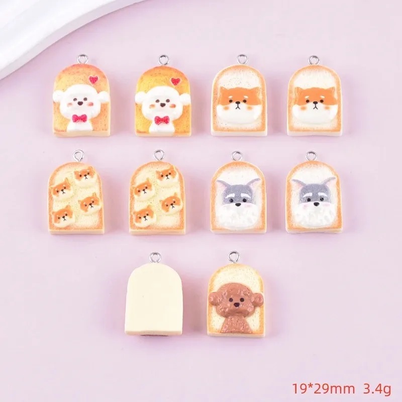 10Pcs Cute Toast Dog Resin Pen - Resin Art Products ulasan dan harga