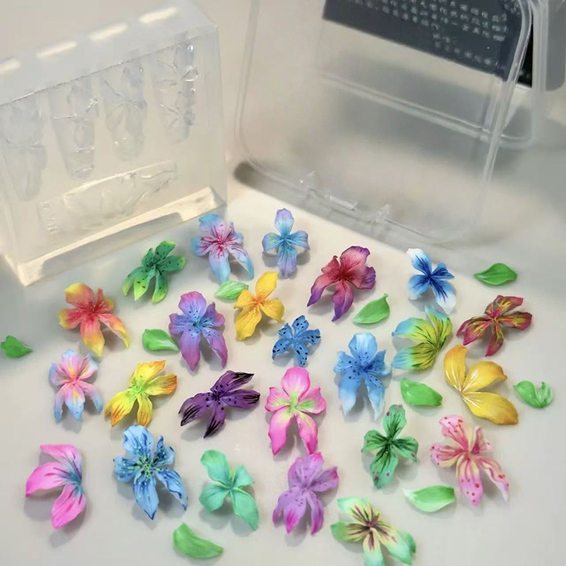 3D Flowers Nail Mold DIY Silic - Resin Art Template ulasan dan harga