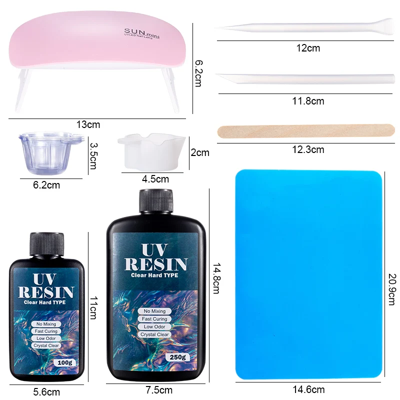 Hard UV Resin Glue Kit Fast Cu - Resin Art Tool Kit ulasan dan harga