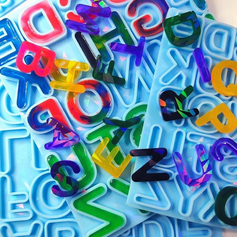 Letter Earring Resin Mold Holo - Resin Art Letter Keychain ulasan dan harga