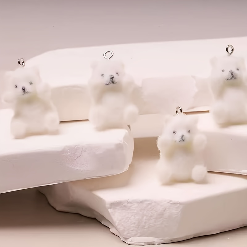 6Pcs Polar Bear Resin Charms C - Resin Art Products ulasan dan harga