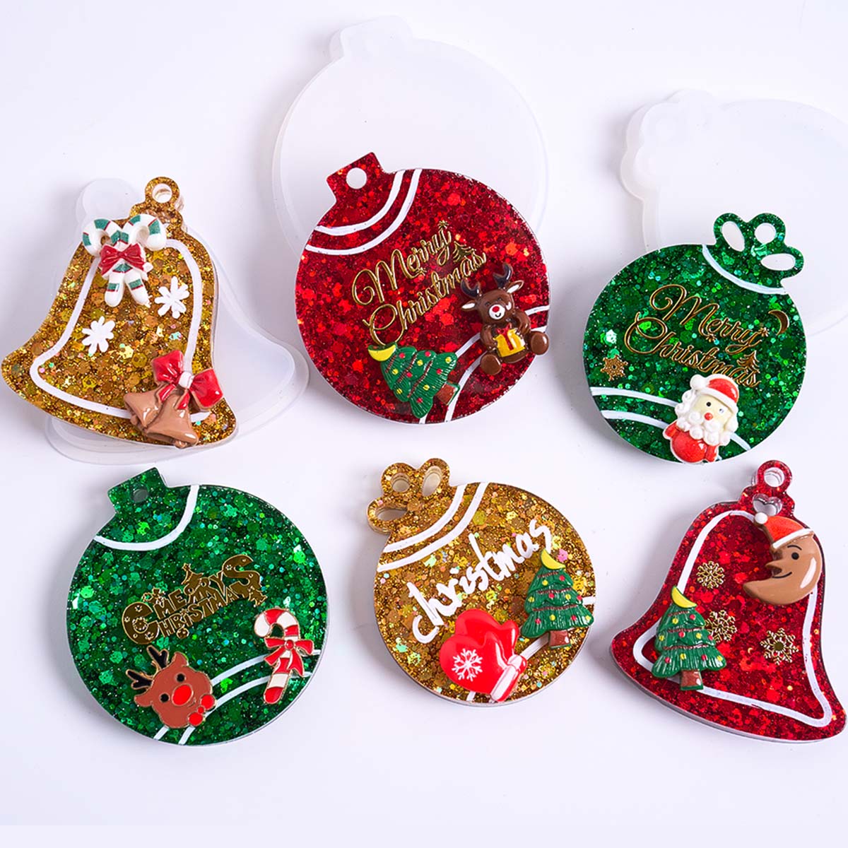 Xmas Tag Pendant Silicone Mold - Resin Art Products ulasan dan harga