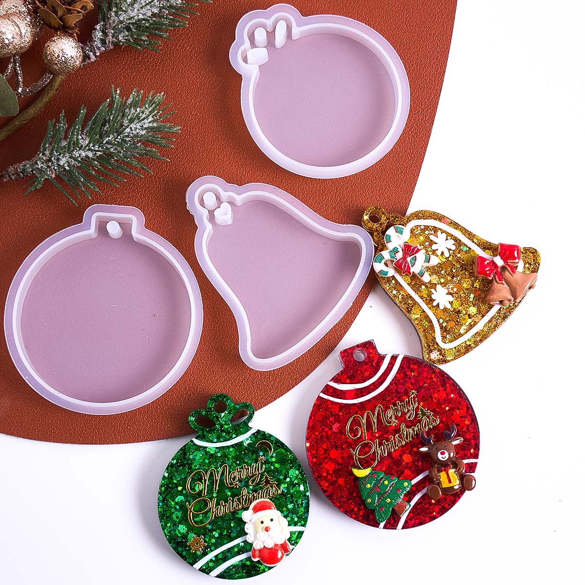 Xmas Tag Pendant Silicone Mold - Resin Art Products ulasan dan harga