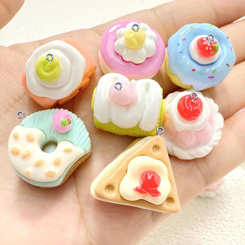 10Pcs Mini Simulated Cute Cake - Resin Art Products ulasan dan harga