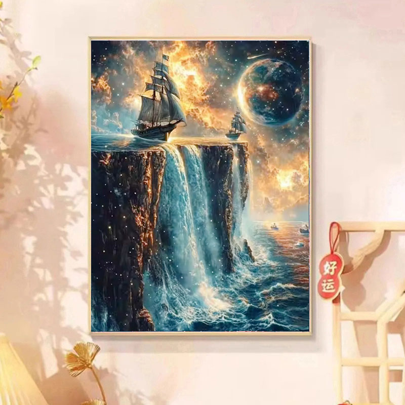 5D DIY Fairy Dust Diamond Pain - Resin Art Wall ulasan dan harga