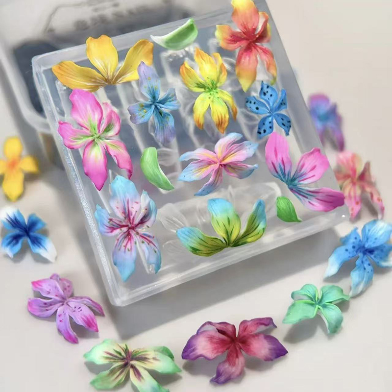 Z. 3D Flowers Nail Mold DIY Si - Resin Art Template ulasan dan harga