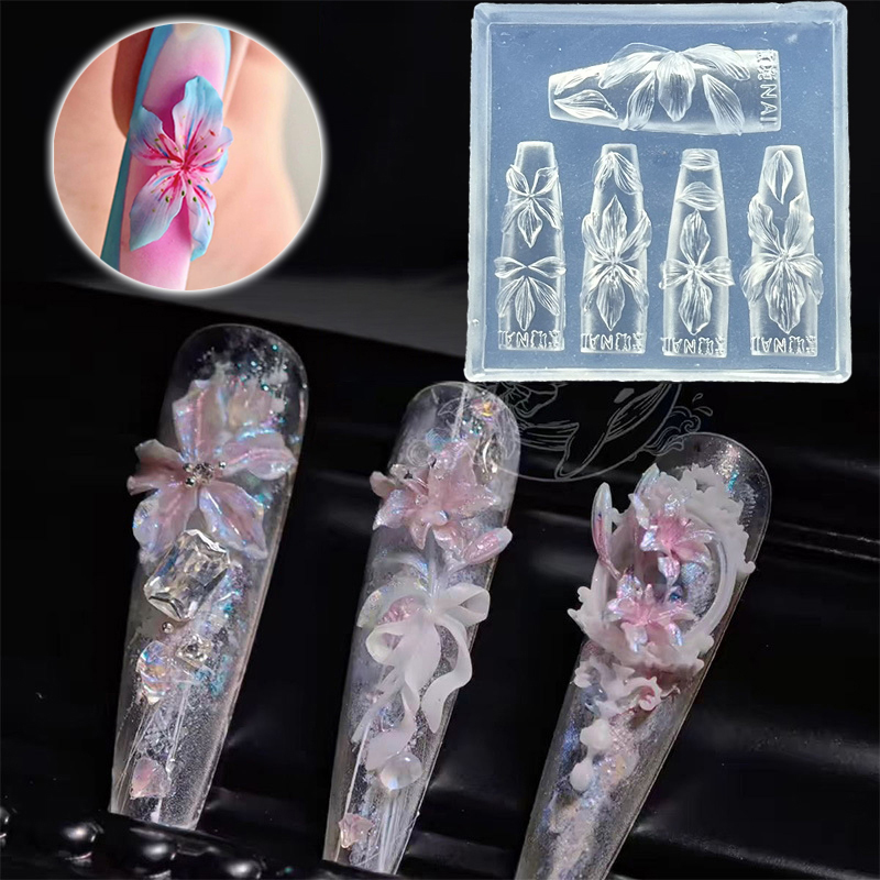 Z. 3D Flowers Nail Mold DIY Si - Resin Art Template ulasan dan harga
