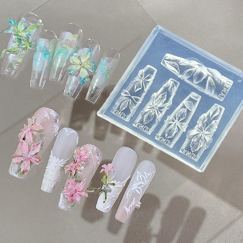 Z. 3D Flowers Nail Mold DIY Si - Resin Art Template ulasan dan harga