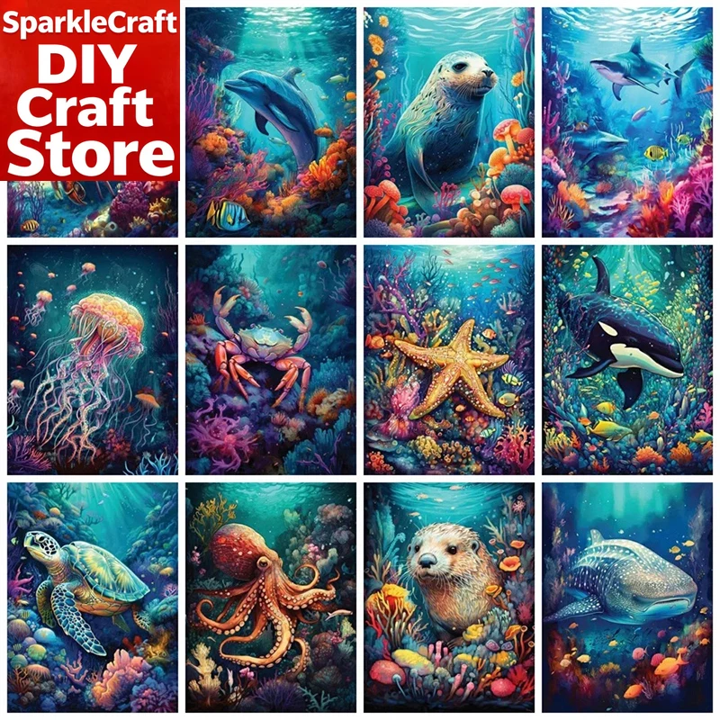 1PC frameless  Full Square Rou - Resin Art Wall ulasan dan harga