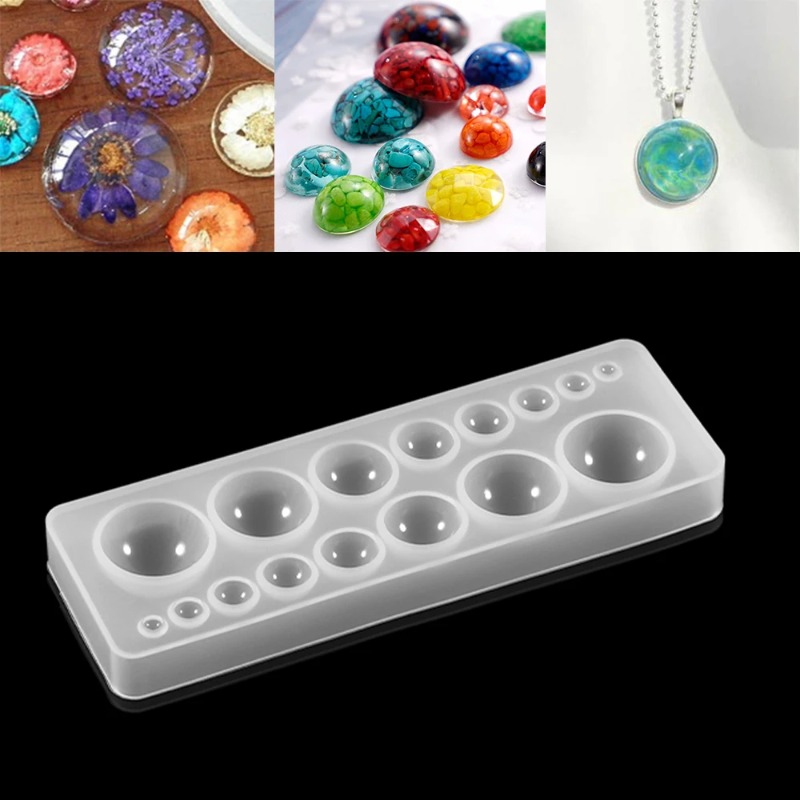 1pcs Silicone Mold Half Ball O - Resin Art Tool Kit ulasan dan harga