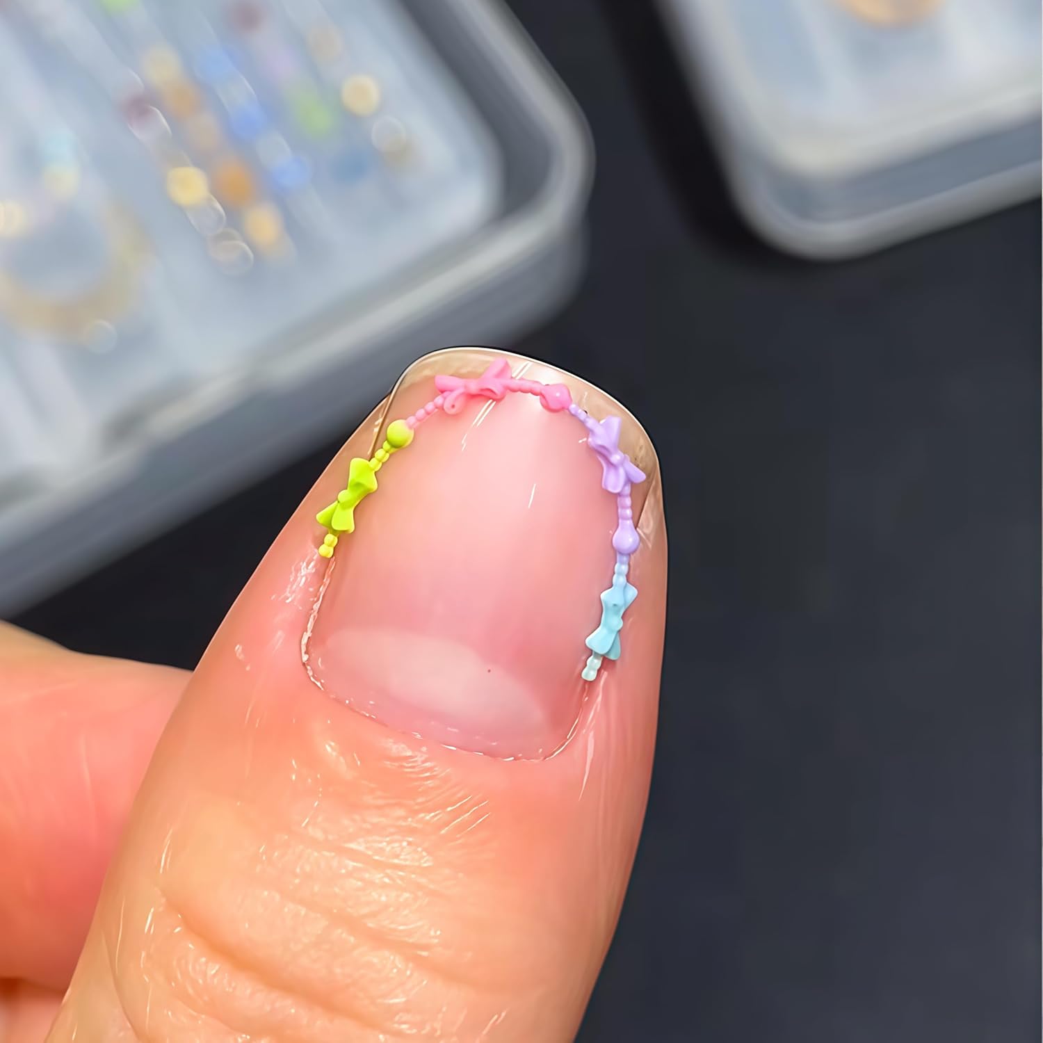 3D Bead Necklace Gel Nail Art  - Resin Art Template ulasan dan harga