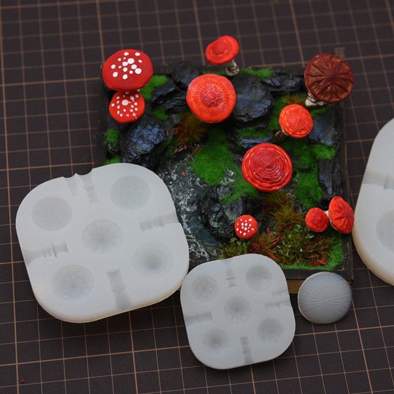 2pcs/set Mini Mushroom Silicon - Resin Art Tool Kit ulasan dan harga
