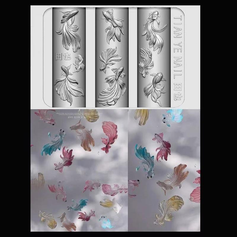 3D Soft Silicone Nail Ocean Me - Resin Art Template ulasan dan harga
