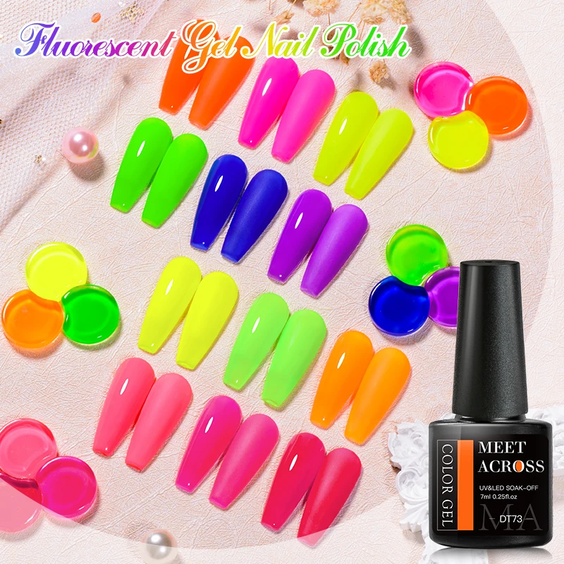 MEET ACROSS 7ml Neon Fluoresce - Uv Lamp Nail Resin ulasan dan harga