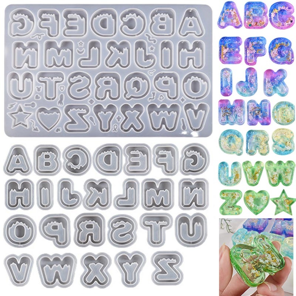 DIY Resin Art Ice Cream Letter - Resin Art Letter Keychain ulasan dan harga