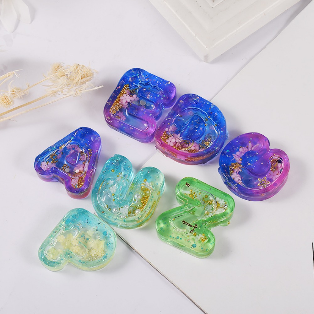 DIY Resin Art Ice Cream Letter - Resin Art Letter Keychain ulasan dan harga