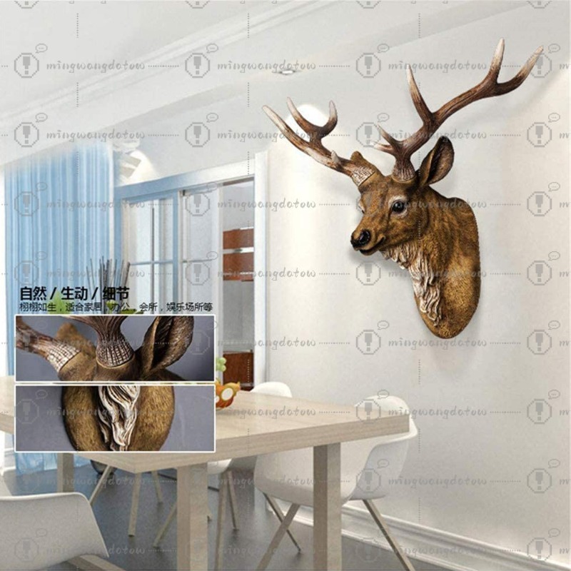 Faux Deer Head 17 inch Faux An - Resin Art Wall ulasan dan harga