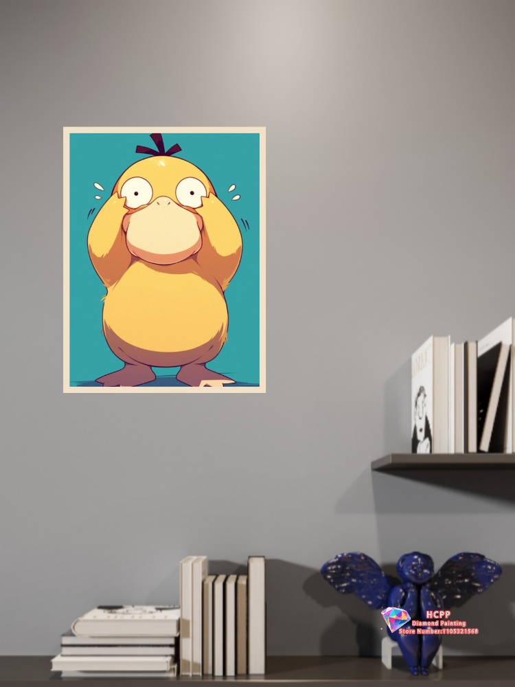 1pc frameless Psyduck Cartoon  - Resin Art Wall ulasan dan harga