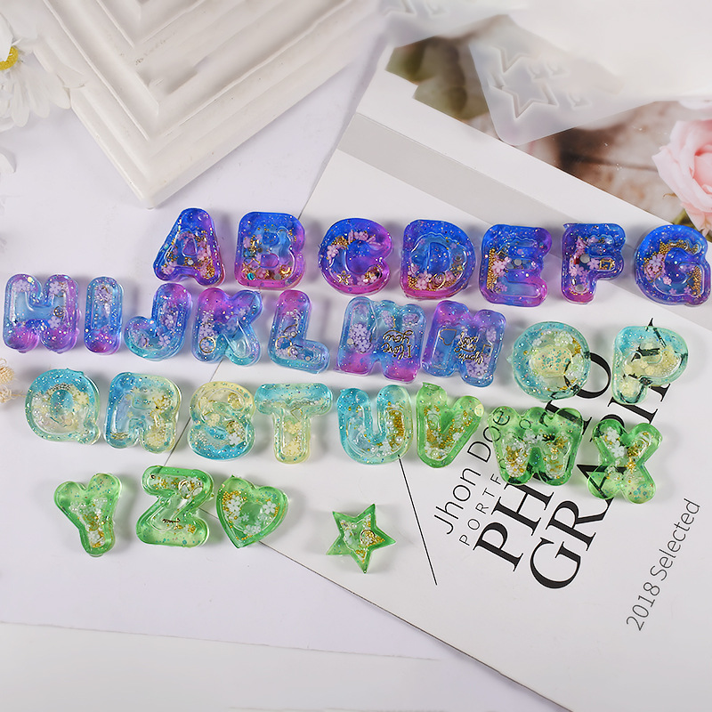 DIY Resin Art Ice Cream Letter - Resin Art Letter Keychain ulasan dan harga