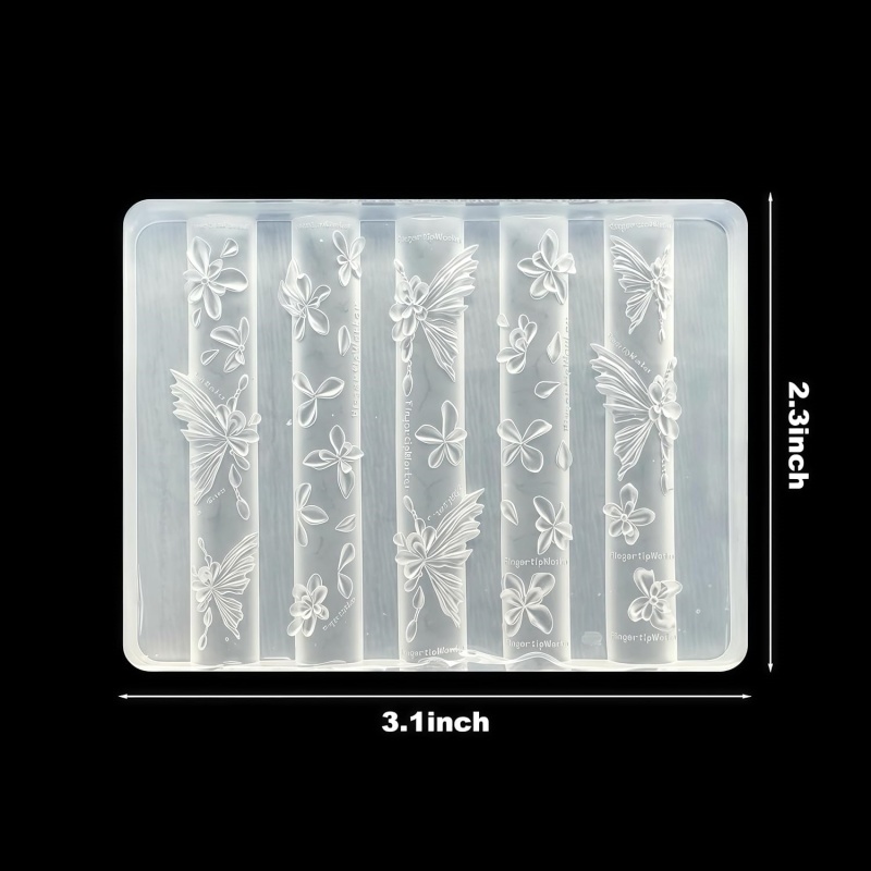 3D Butterfly Flower Gel Nail A - Resin Art Template ulasan dan harga