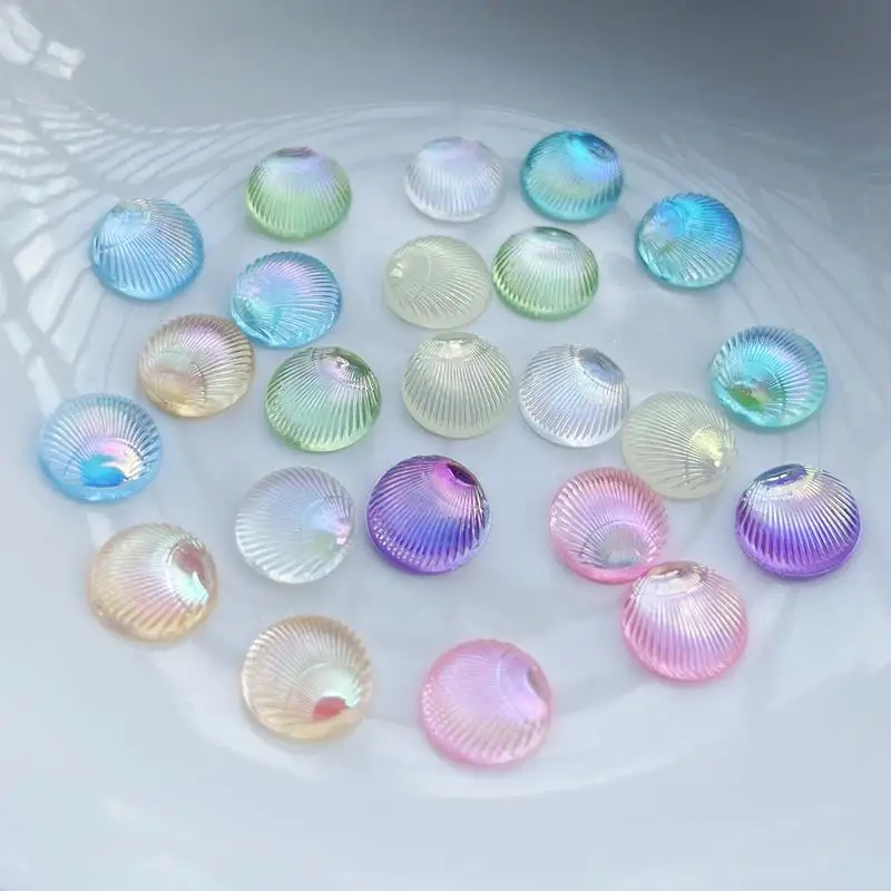 100pcs Circular shells 3d Jewe - Resin Art Earrings Design ulasan dan harga