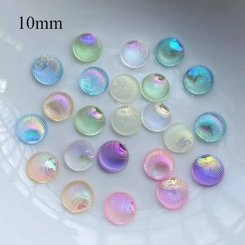 100pcs Circular shells 3d Jewe - Resin Art Earrings Design ulasan dan harga